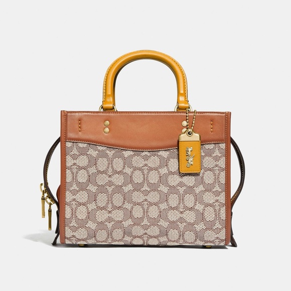 COACH SIGNATURE JACQUARD ROGUE 25 NWT C6444  Retail:$675 Dust Bag Included - Picture 1 of 16